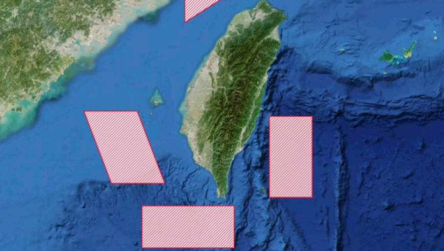 东部战区发布联合演训区公告及示意图