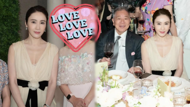 黎姿和老公参加婚宴好恩爱，53岁风采依旧贵妇范，马廷强白发抢镜_腾讯新闻