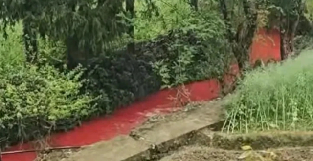 河水变成鲜红色？重庆彭水通报缩略图