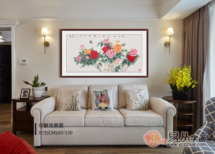 家里墙上适合挂什么字画这样的花鸟画家里挂画首选