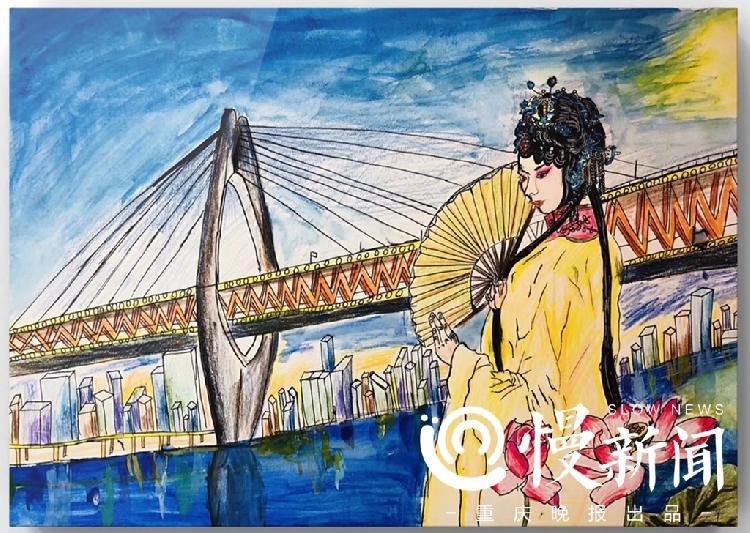 自己一直喜欢用画笔勾勒重庆的山水,因为这是自己眼中最美的风景