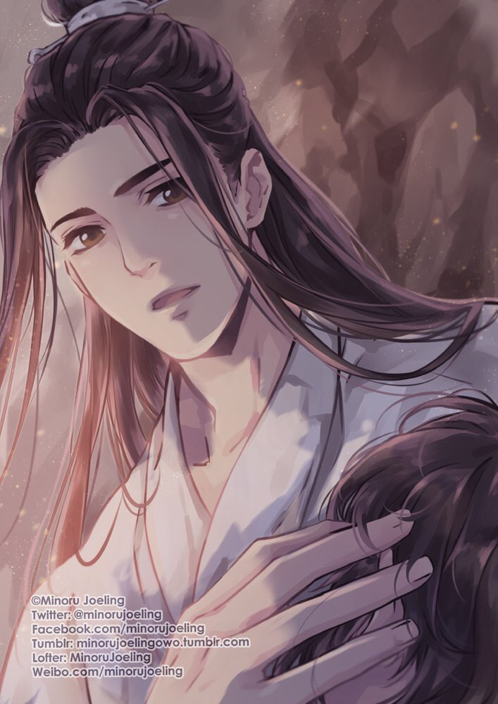 《魔道祖师》高清壁纸:最后一张蓝忘机抱琴的样子,太帅了!