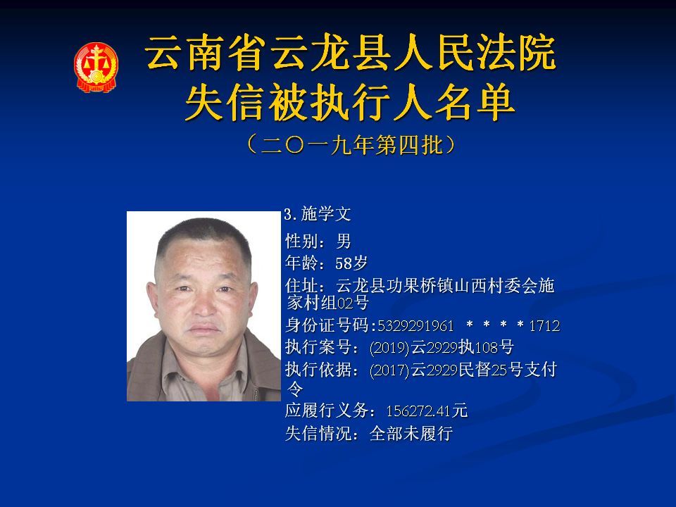 大理州又有5人上榜失信者黑名单看看有没有你认识的