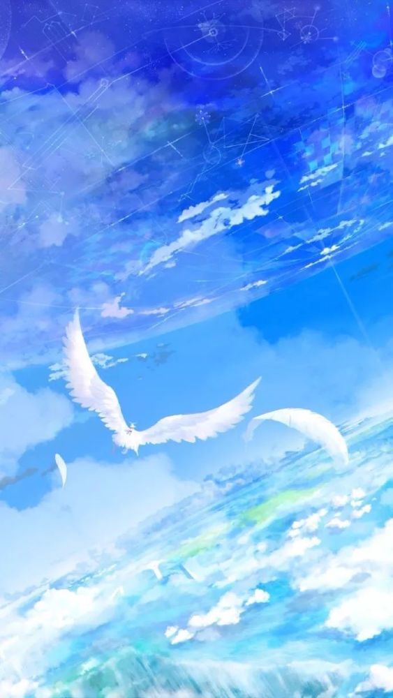 蓝色治愈系手机壁纸