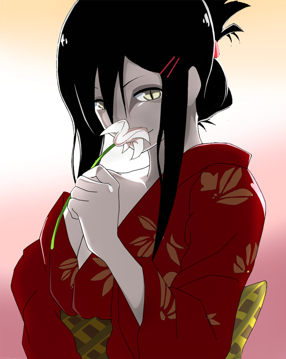 蛇瞳和紫色眼影让她看上去有几分妖媚,一副蛇蝎美人的模样.