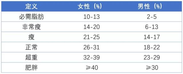 体脂率是什么 身体指标指南针