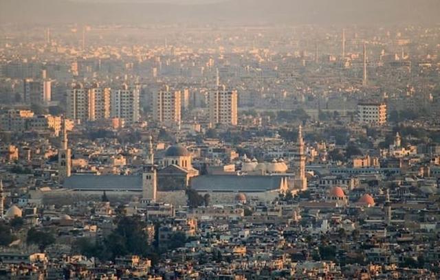 叙利亚大马士革展现新风貌建筑物美轮美奂城区川流不息