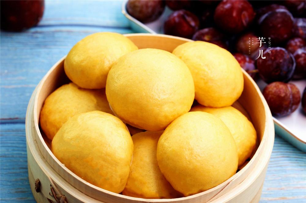 教你不用发面的南瓜馒头做法,不加一滴水,松软