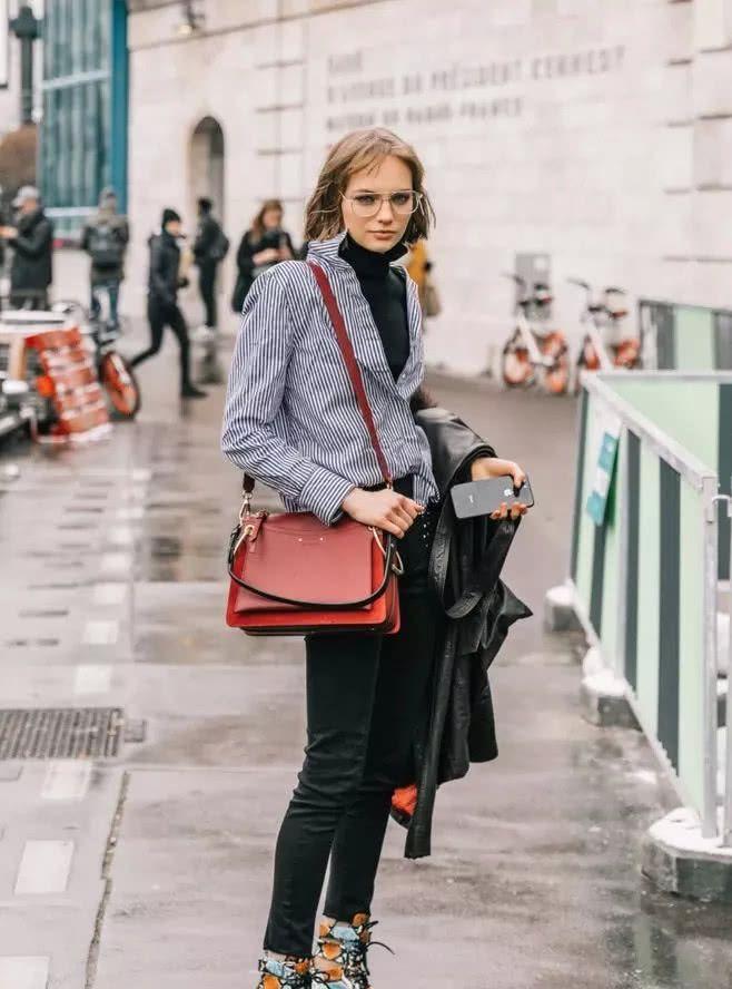 冬天高领针织衫这样叠穿, 绝对保暖又复古!