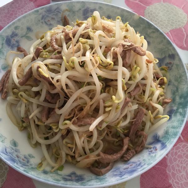 綠豆芽炒肉絲