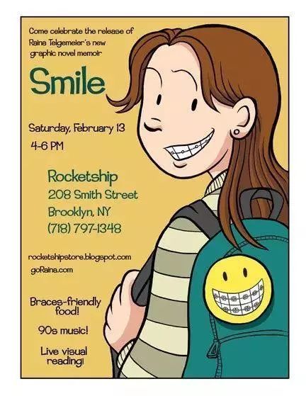 by raina telgemeier《微笑》smile10岁坚持下去,弟弟妹妹是最坏的.