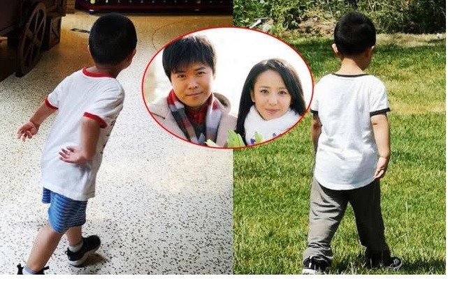 佟丽娅儿子萌照宝宝身板壮实侧脸超像陈思诚