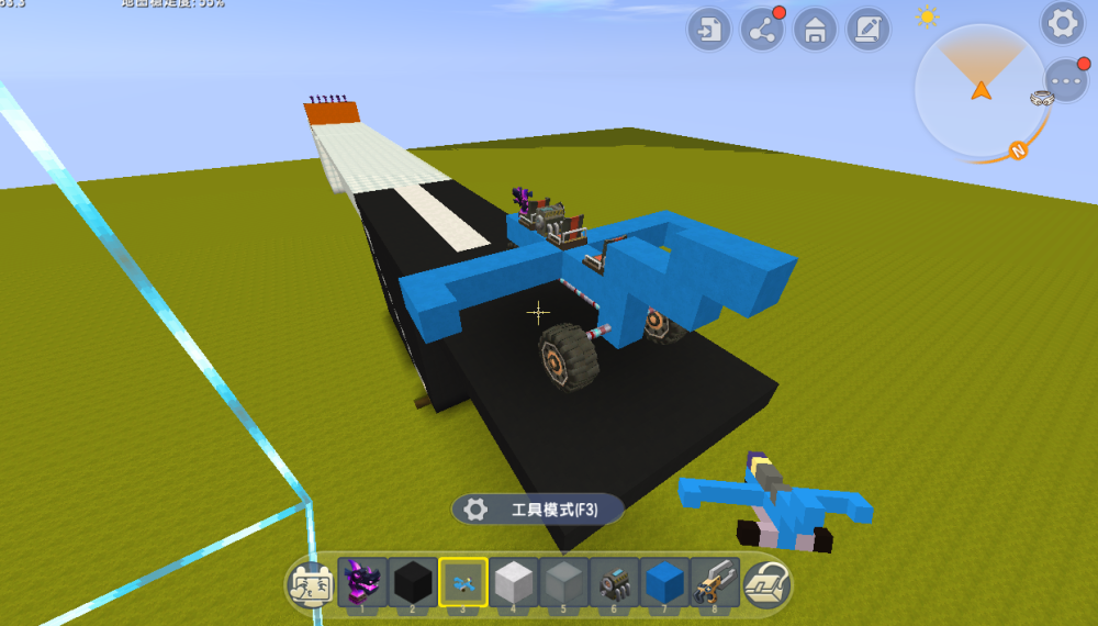 迷你世界:大神开着飞机去旅行,100秒造飞机,还