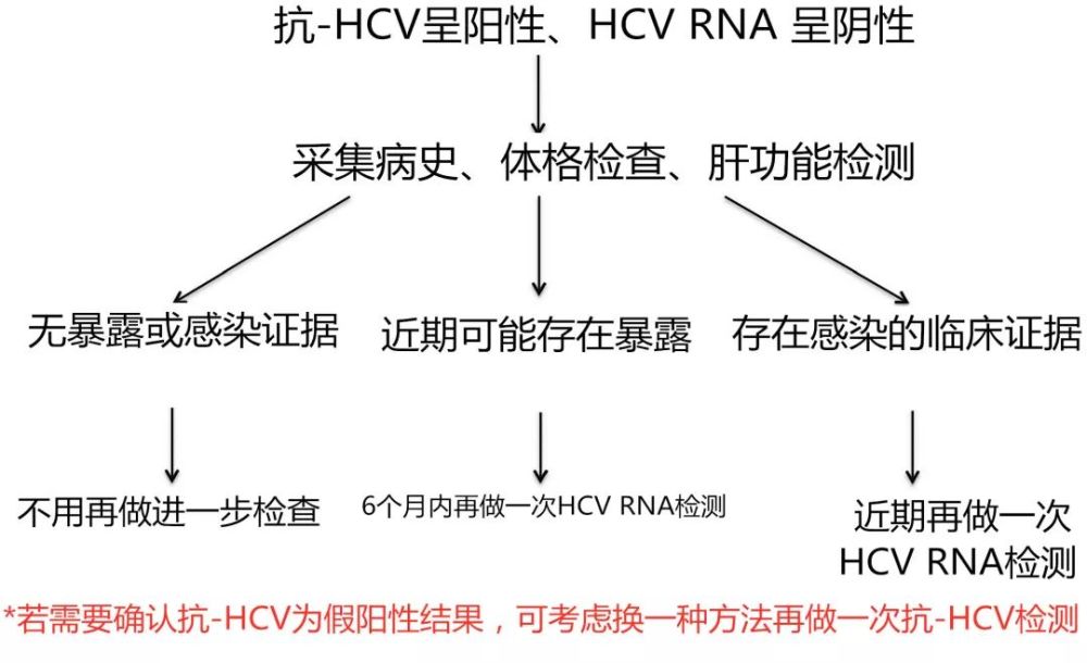 对于抗-hcv呈阳性,hcv rna呈阴性的无症状患者,进一步的筛查思路如下