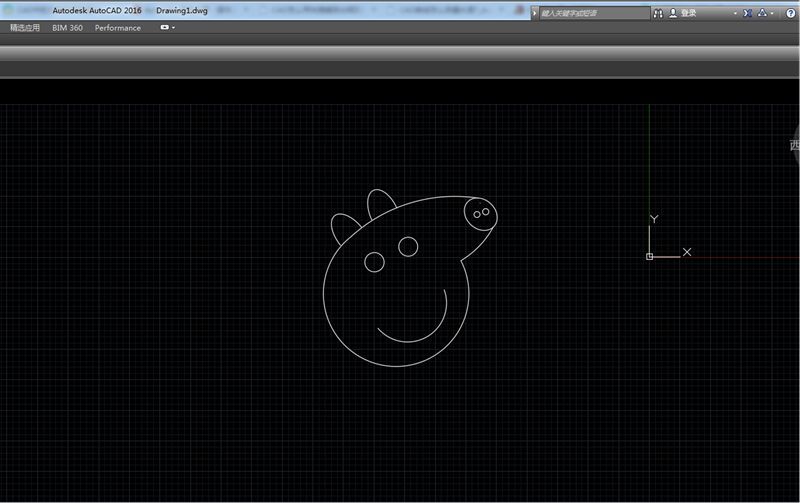 新技能来袭如何用cad画小猪佩奇
