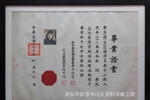 痛惜 肖碧莲院士离世 她一生守护女性健康 肖碧莲 中国工程院院士 避孕药