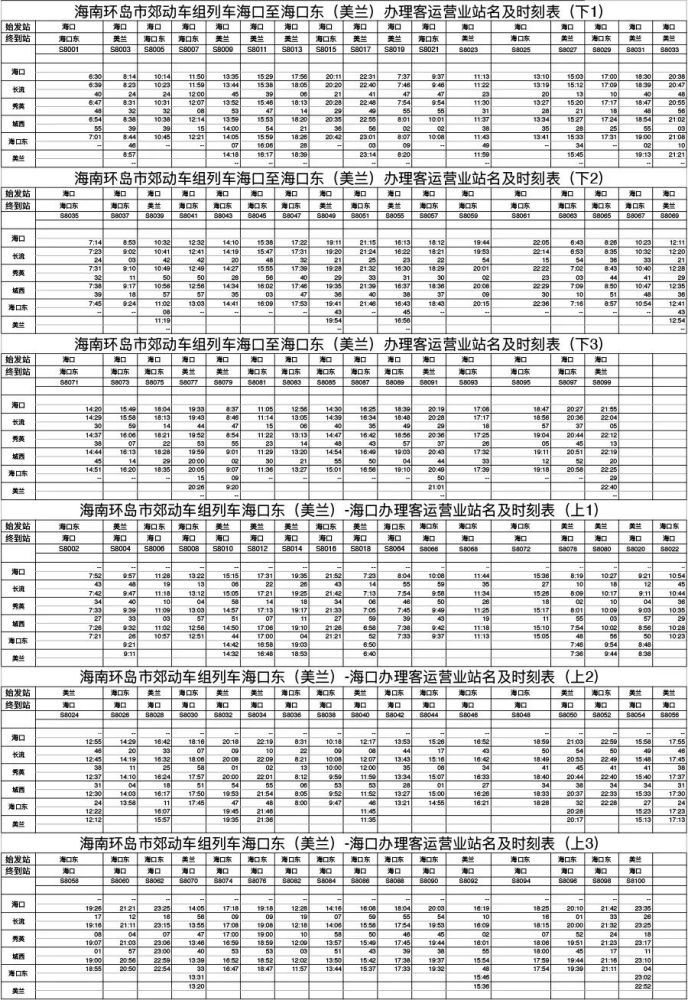 海南環島高鐵28日起實行新列車運行圖!主要有這些變化