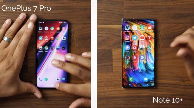 一加7pro对比三星note10 ,一加真是最好的三星屏幕?