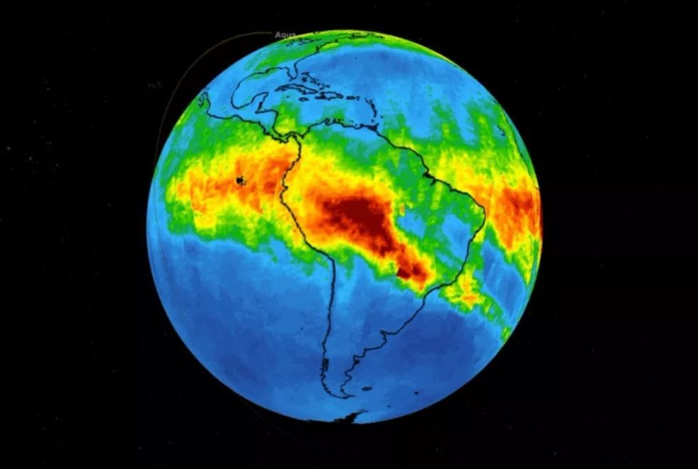 地球被一氧化碳籠罩,nasa公佈亞馬遜大火衛星影像!