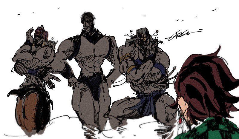 而第二部op里的月下三兄贵一直流传至今的梗,所以鬼灭op里月下九柱是