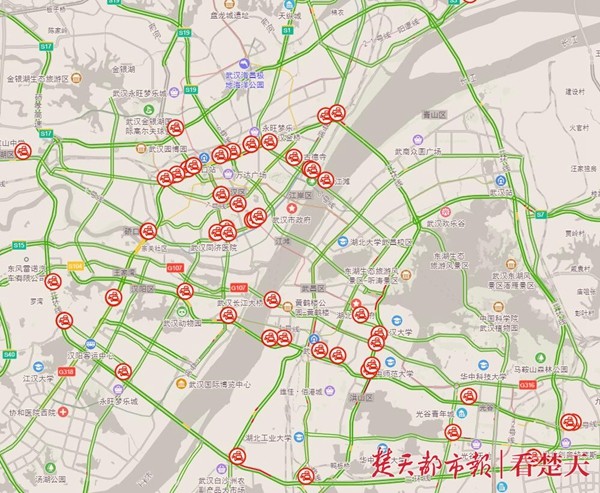 武漢擁堵指數(shù)略有上升 開學(xué)季迎來交通高峰(圖4)