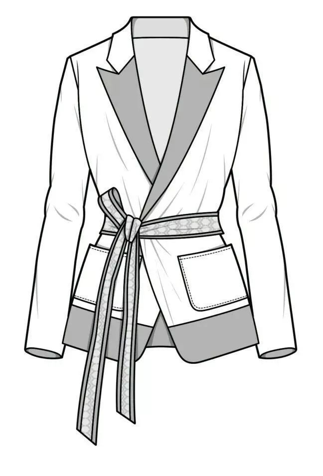 300例女西服趋势款式图纸样