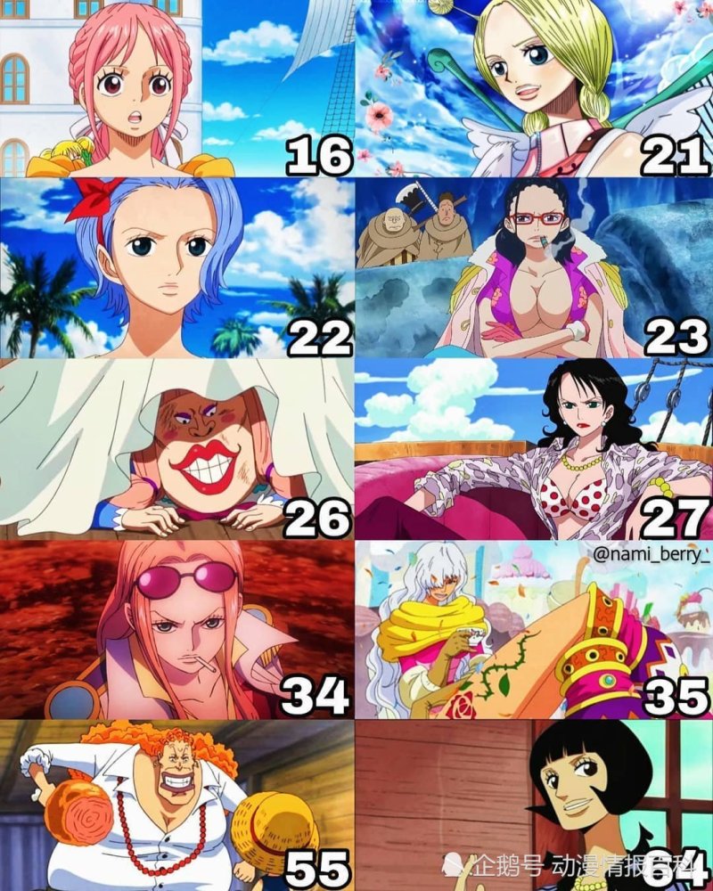 海贼王中女性角色的真实年龄 快来看看你的女神的真实年龄吧