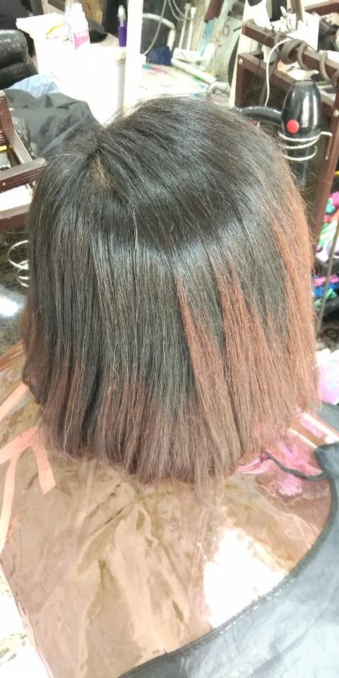 染发技术多段发一步染脏橘色掌握这个技术就不难