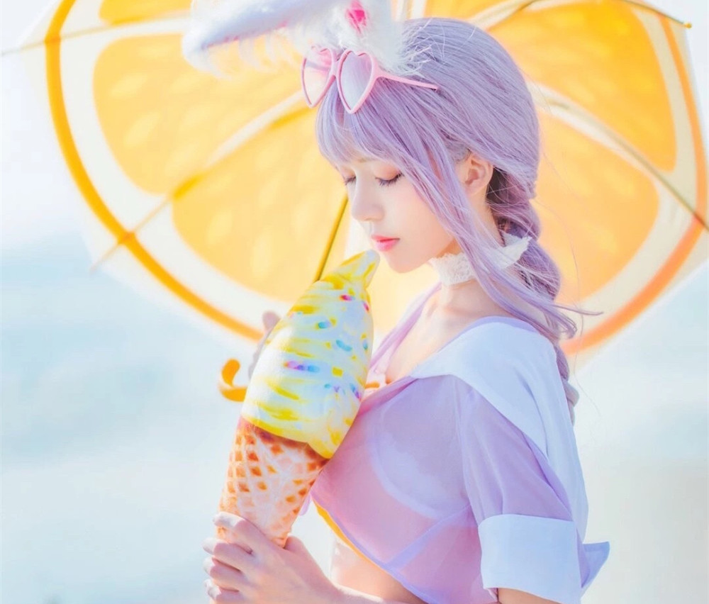 王者荣耀cos这位小姐姐有点甜阿离橘色造型神还原心动