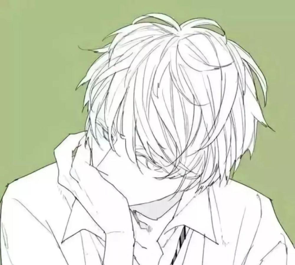 极简风动漫男生头像