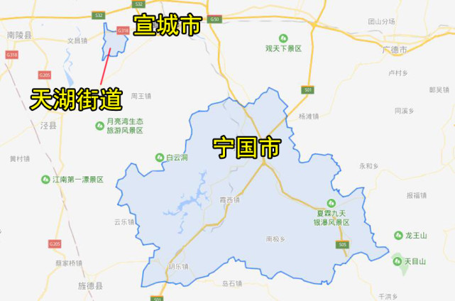 安徽宁国市面积最小的"镇",是一块"飞地",紧邻宣城市区