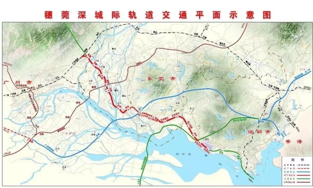 穗莞深城际铁路二期工程也有了新消息,穗莞深城际自广深铁路新塘站