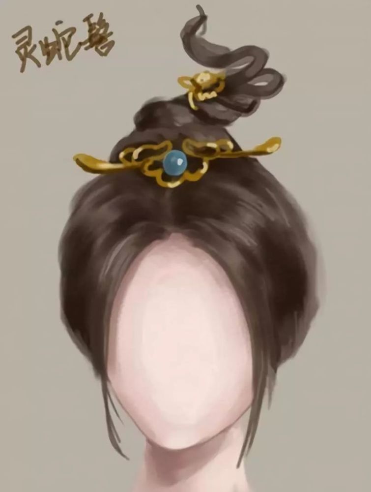 云鬓是魏晋南北朝妇女中最为典型的一种发式,就是把鬓发梳理成薄薄一