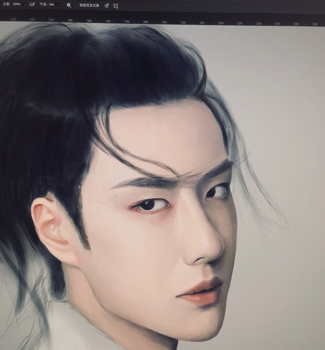 这就是成品以后的样子了,简直把陈情令里的蓝忘机画的惟妙惟肖,如果不