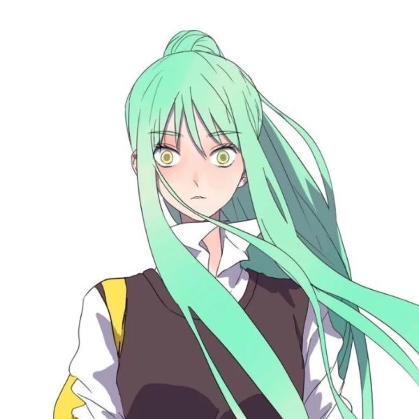 动漫图片绿色头发的小姐姐