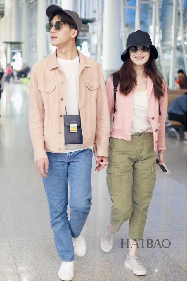 有点惋惜的…… 粉色系 明星最爱的机场摆拍在井柏然身上基本看不到