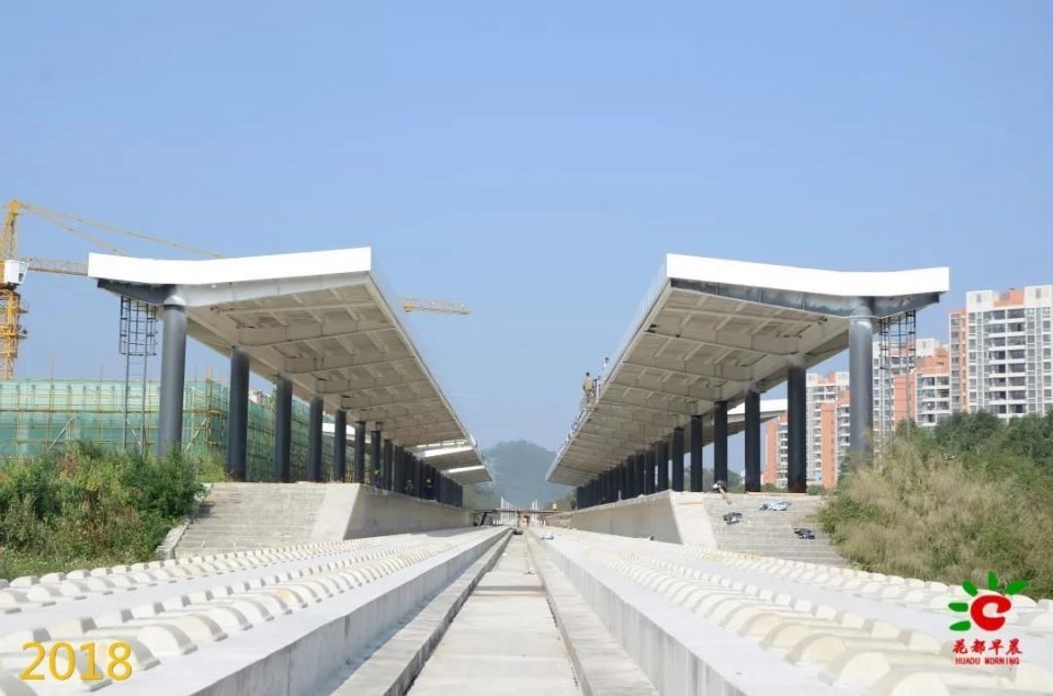 石陂站东面可见住宅小区 来源:花都早晨