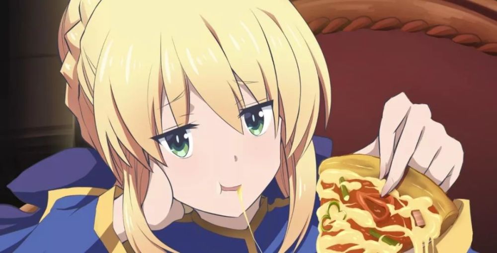 saber阿库娅化后,直接摆出了"爆哭"的颜艺,还不断对着卫宫士郎大喊道