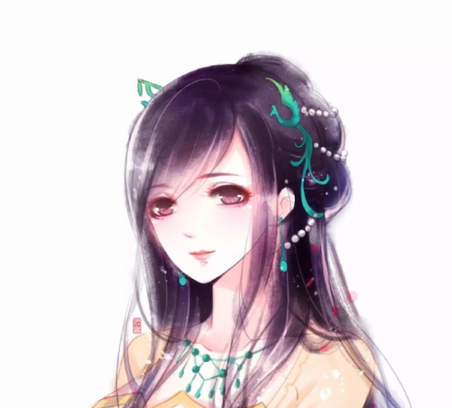 动漫头像,古风马尾小姐姐