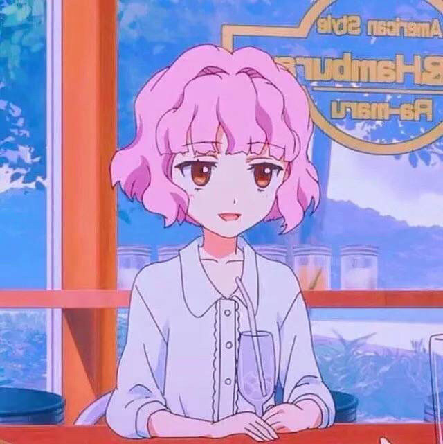 动漫女头粉头发的小妹妹戴帽子的时候真可爱