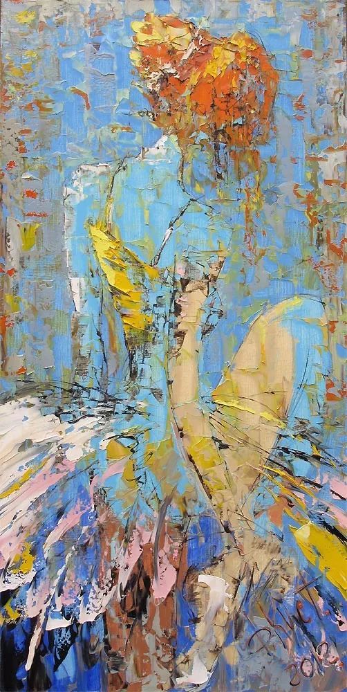 这位画家的刮刀油画神了