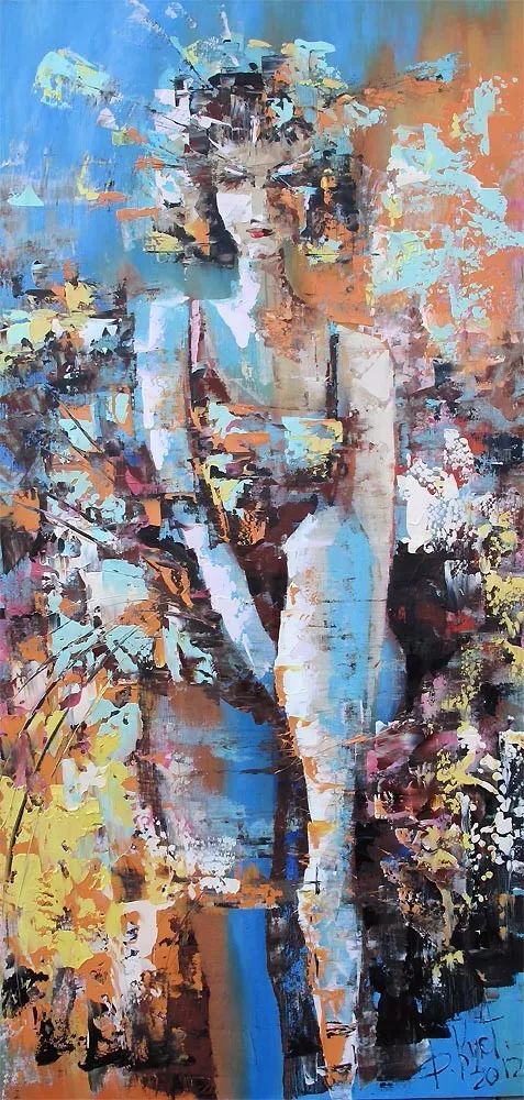 这位画家的刮刀油画神了