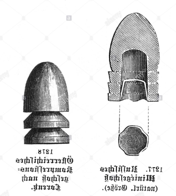 虽然它还是个前装枪,但是米涅弹这种口径略小于膛口,但发射时可以膨胀