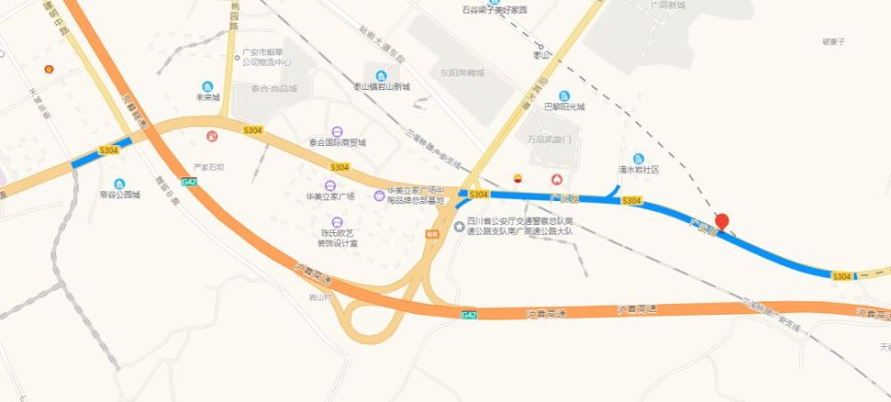 邻水北出口线路图图片