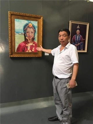著名现代油画家杨发龙透明画法下的传神之作