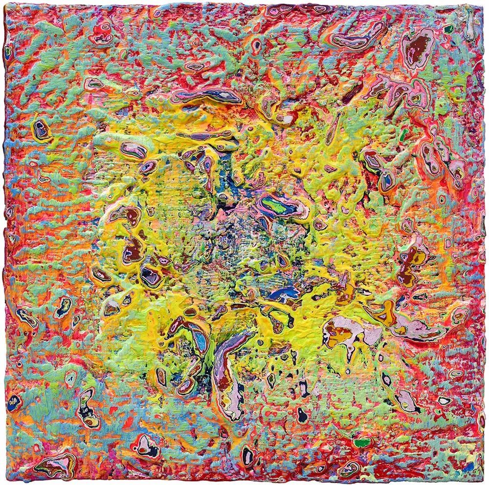 色264202055cm×53cm布面油彩光色556张永胜的抽象绘画,色彩斑驳陆离