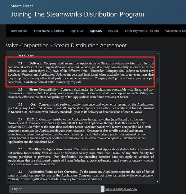 Steam协议修改上架游戏需与其他平台版同步发售