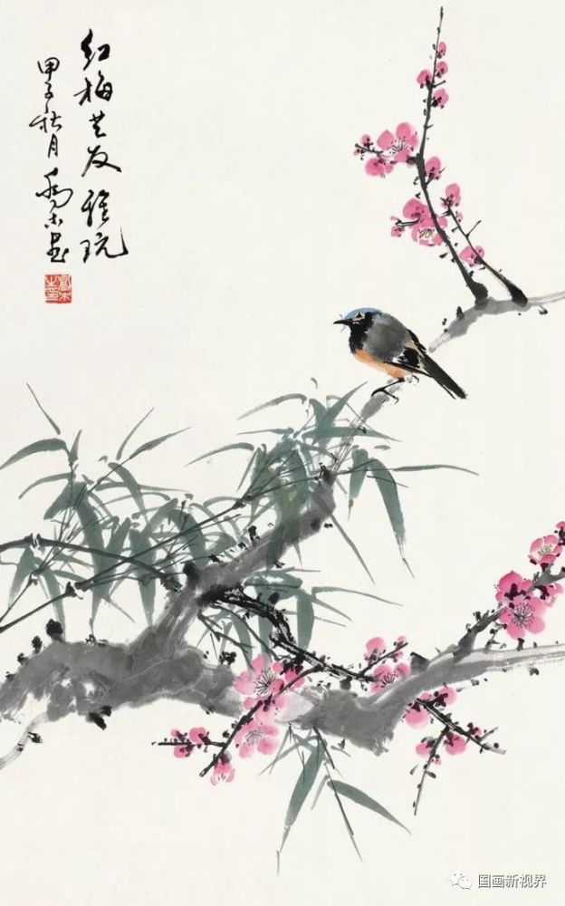 王維《雜詩三首》江寒汀 梅花圖驛外斷橋邊,寂寞開無主.