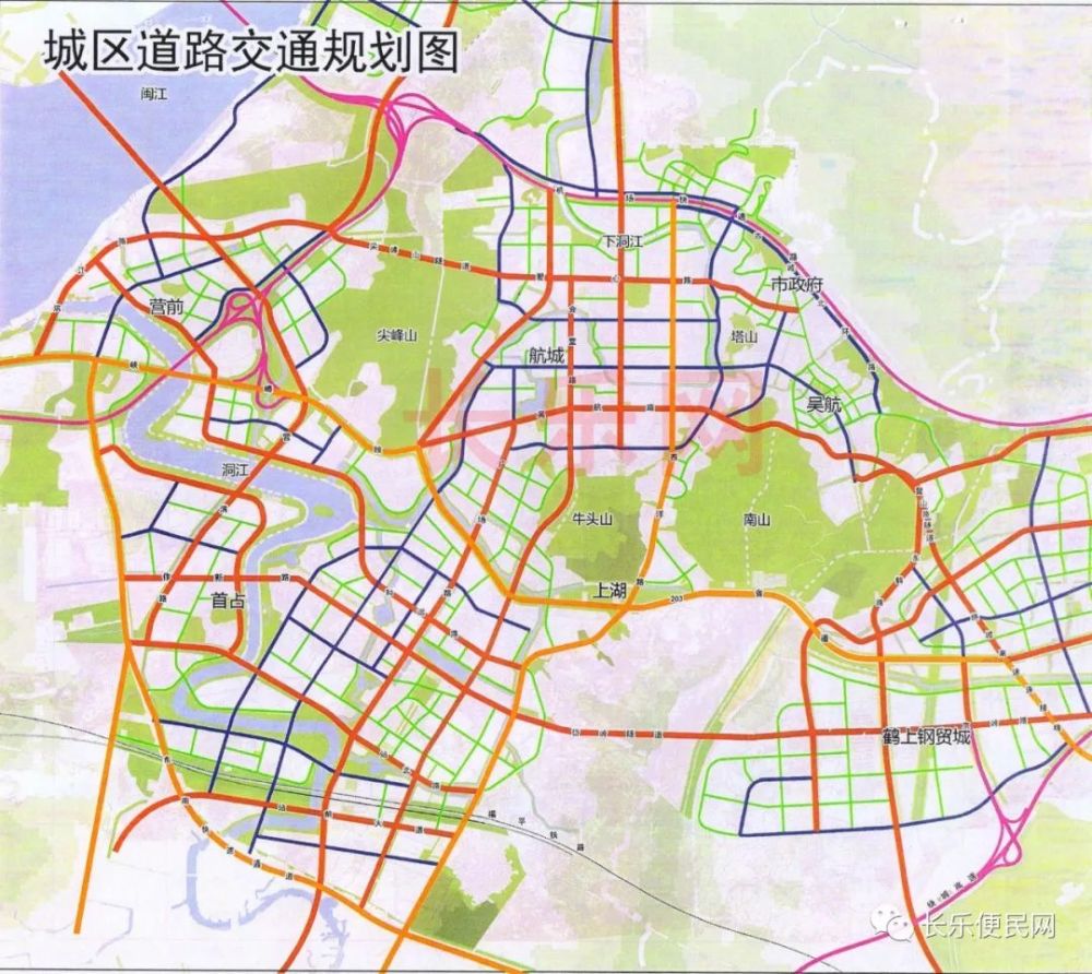 长乐区将打造城区环路,规划通过滨江路一尖峰山隧道一爱心路-西洋路