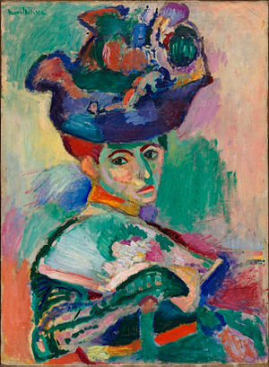 马蒂斯代表作《戴帽子的女人》 ,亨利·马蒂斯,布面油画,1905
